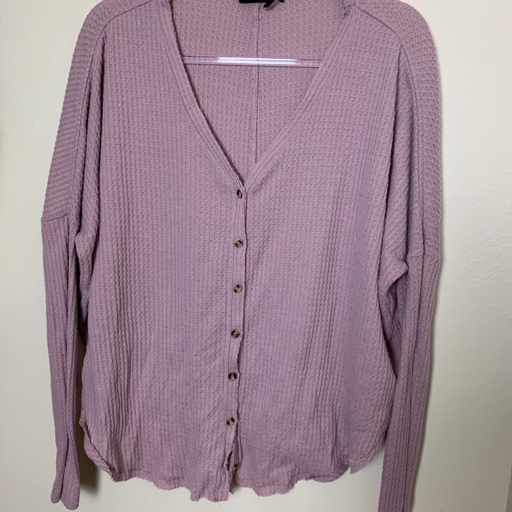 Super Soft Light Violet Button Down Oversize - image 4